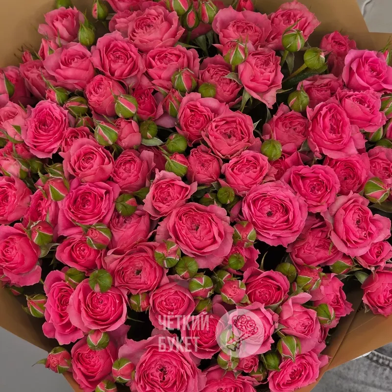 Букет из 15 малиновых роз Пинк Дайменшен  3