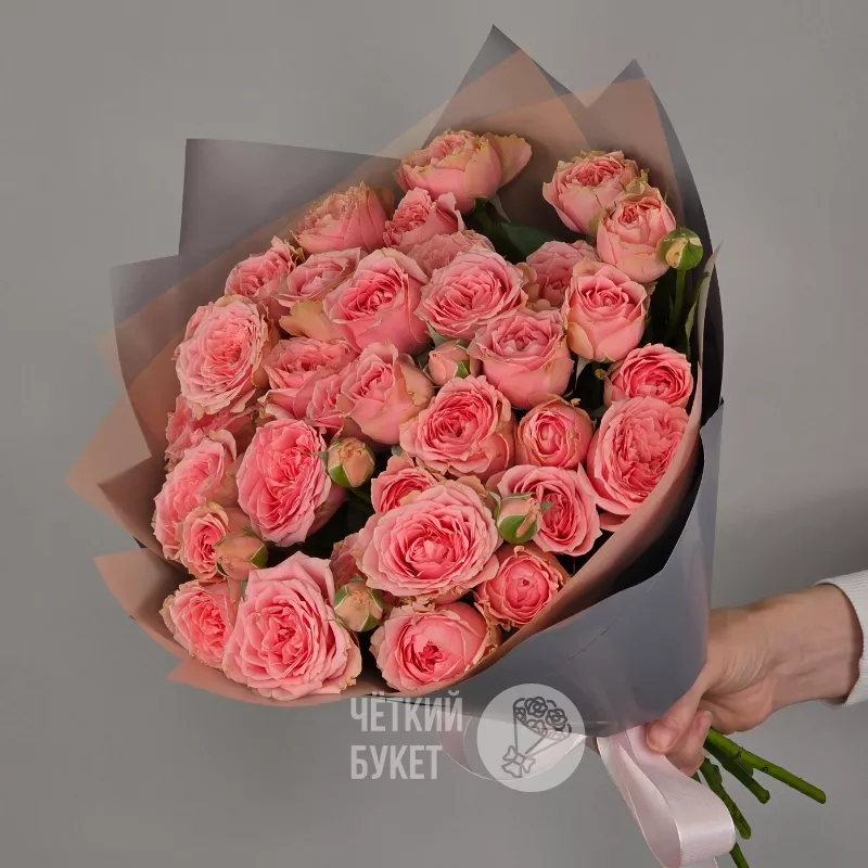 Букет из 9 розовых кустовых роз Спешл Дайменшен 2