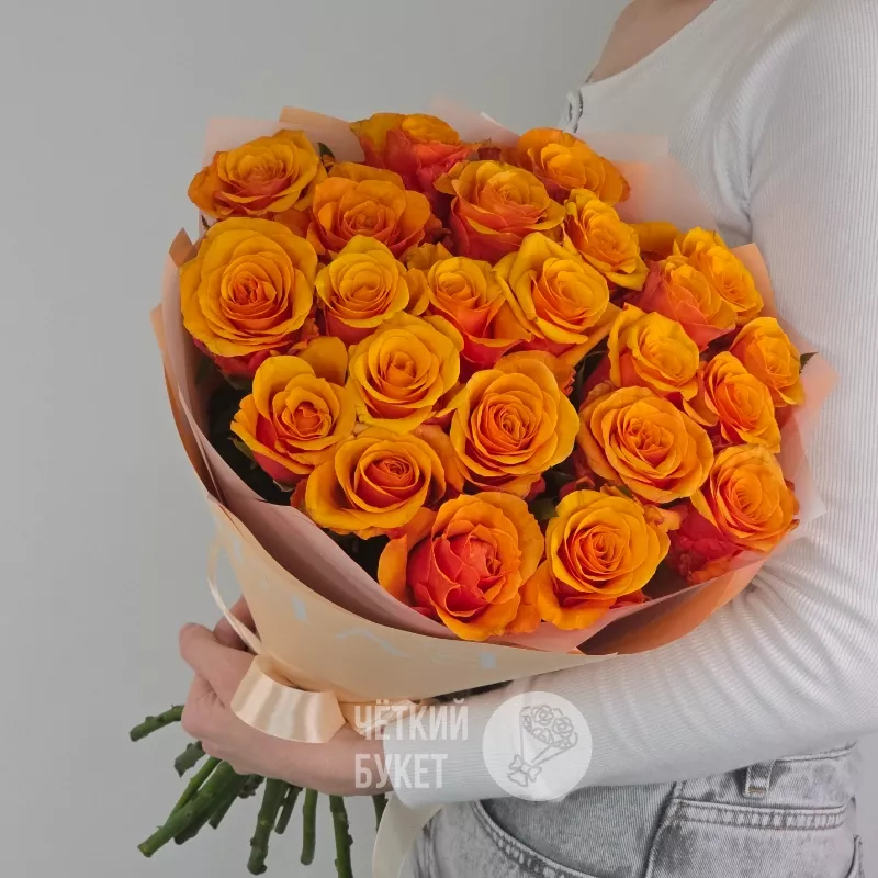 Букет из 25 оранжевых роз Испания 1