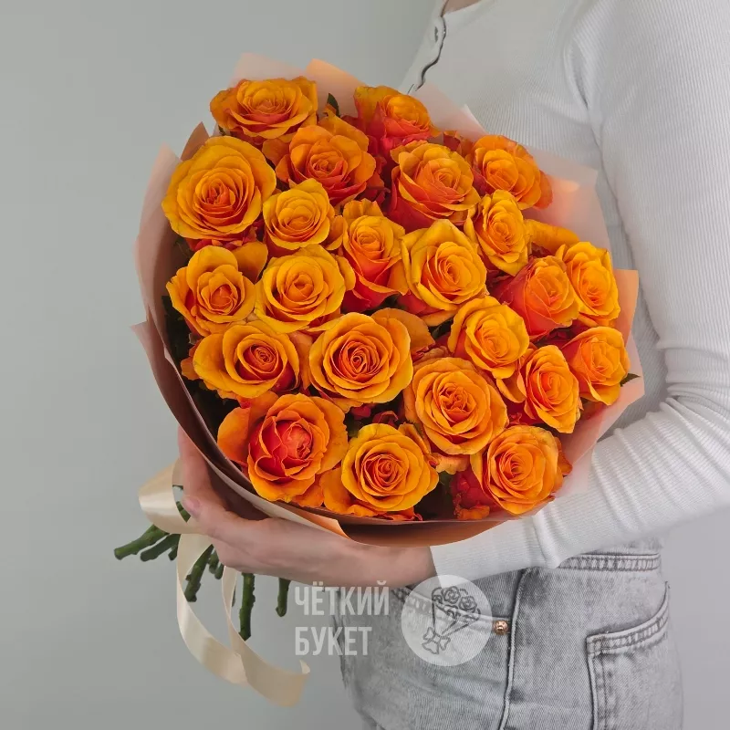 Букет из 25 оранжевых роз Испания