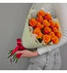 Букет из 15 ярких ароматных оранжевых роз Испания 3