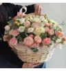 Корзина с розами гвоздиками эустомой 1