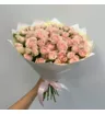 25 нежно-розовых кустовых роз Полина 1
