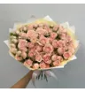 25 нежно-розовых кустовых роз Полина 2