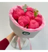 7 пионов Коралл Шарм с эвкалиптом