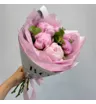 5 розовых пионов Сара Бернар с эвкалиптом 3