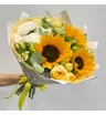 Букет с подсолнухами, альстромерией и харизантемой &laquo;Солнечный день&raquo;