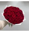 51 красная бордовая роза Ред Наоми в белом фоамиране