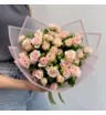 9 кустовых нежно-розовых роз Аэробик