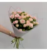 9 кустовых нежно-розовых роз Аэробик