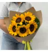 Букет из 5 подсолнухов