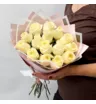 15 белых роз Ивана в розовом
